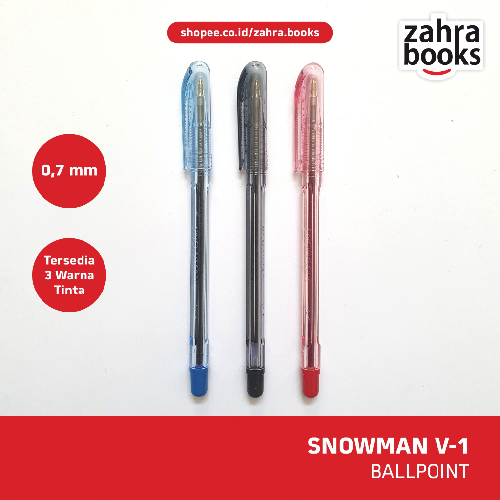 

BALLPAINT / BULPOIN / BOLPEN / PULPEN SNOWMAN V-1 0.7MM (1 PCS)