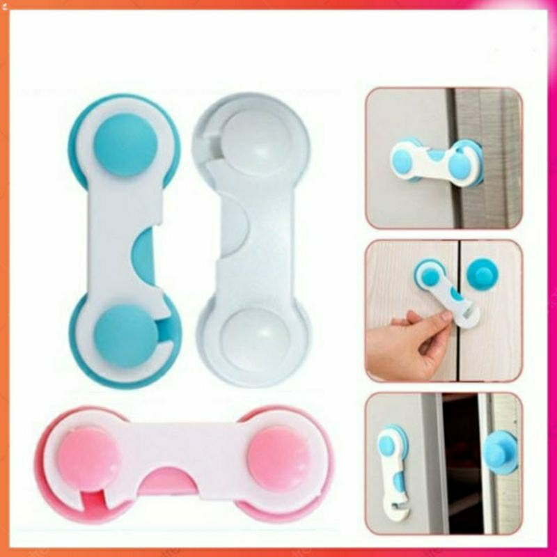 Pengaman Pengunci Pintu Laci Lemari Kulkas Tempel Bagus Murah