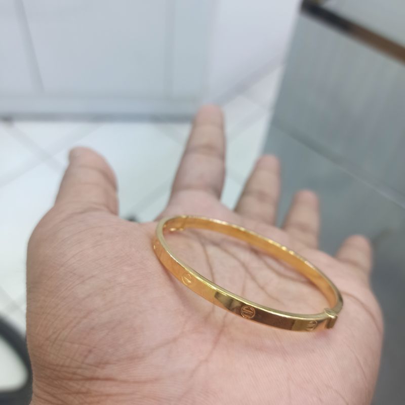 gelang tangan oval ctr polos fashion 375%