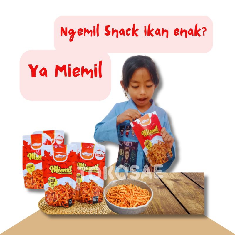 

Swaque Snack Ikan Enak Gurih Tinggi Kalsium Rasa Pedas/Cemilan Anak Sehat Non MSG Mie Stik Lidi