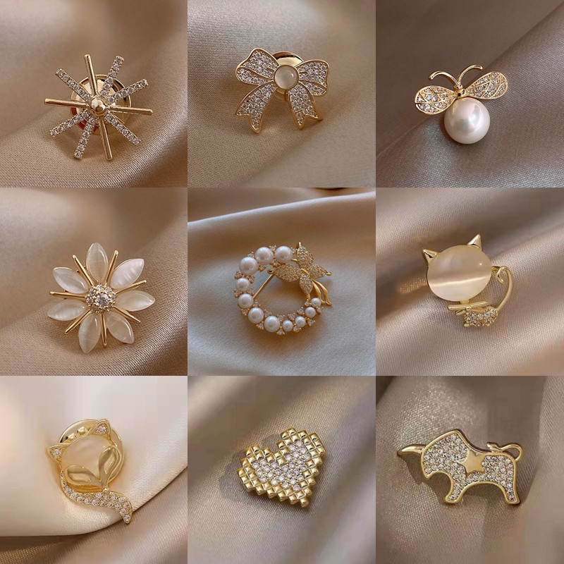 Bros Pin H541 Aksesoris Hijab Bros Aksen Mutiara Permata Fashion Wanita Korea