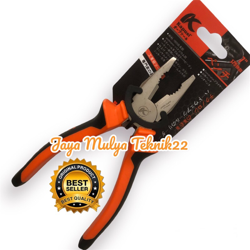 Kapusi Tang kombinasi 7 inch / Tang kombinasi Japan tech / Alat bengkel