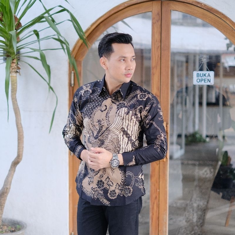 ATASAN Batik pria modern slimfit Baju Batik Pria Lengan Panjang slimfit baju batik pria MODERN Slimf