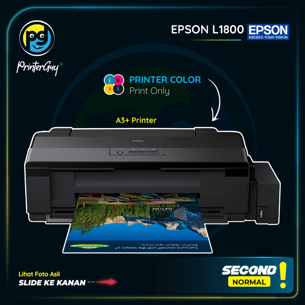 Printer Warna A3 EPSON L1800 Printer Foto 6 warna tinta