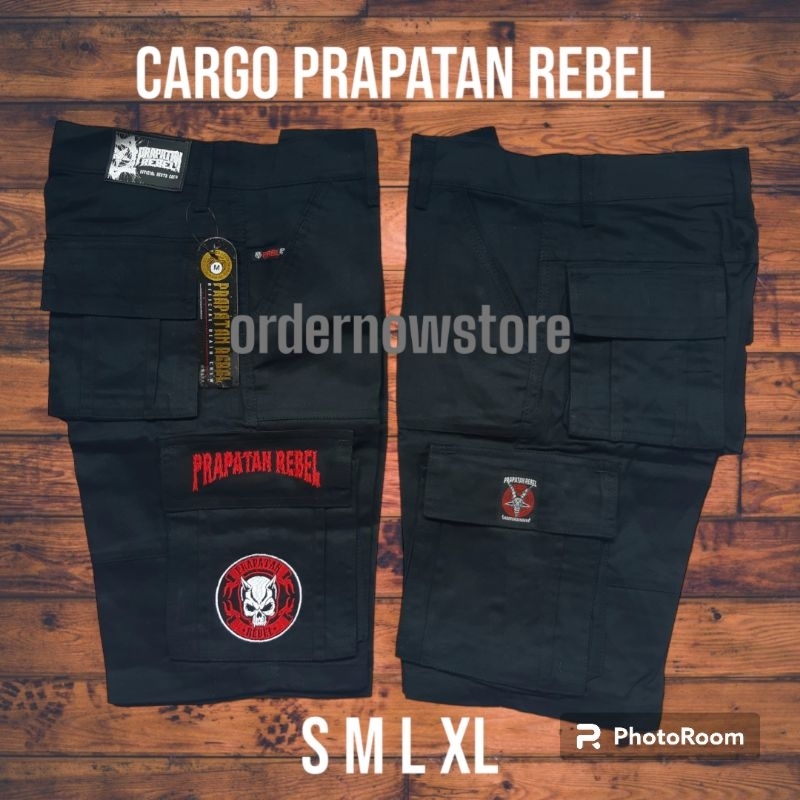 celana pendek cargo kempol pdl metal prapatan rebel bandung original S M L XL tengkorak.prapatan reb