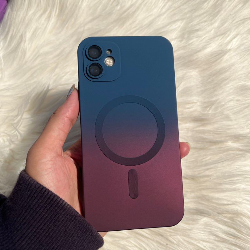 CASE MAGSAFE GRADASI MAROON FOR IPHONE X XR XSMAX 11 12 13 14