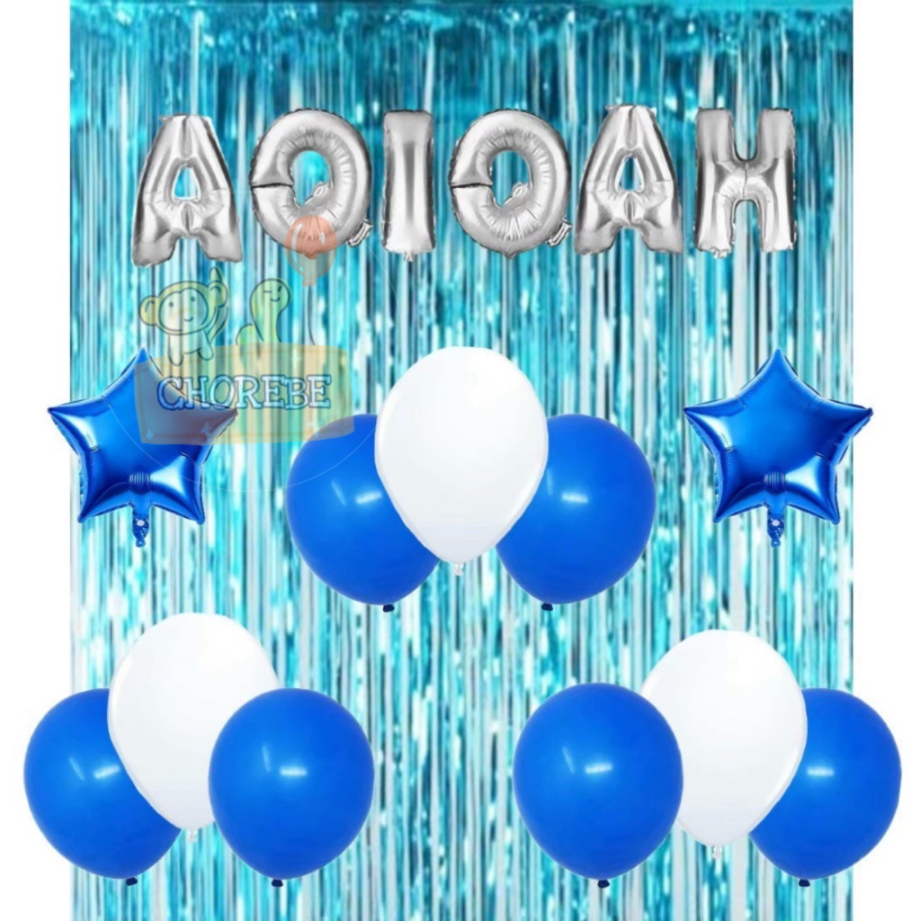 Paket Dekorasi Balon Pesta Aqiqah Anak Cowok Laki Laki