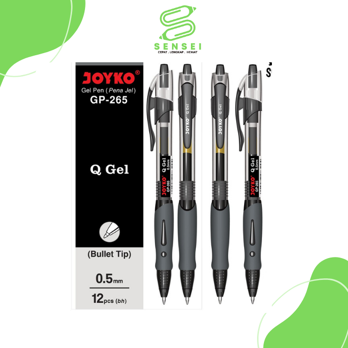 

1 Pcs Ballpoint GP265 / Pulpen / Bolpoint Gel Pen Pulpen Pena Joyko Cetek GP-265 Q Gel 0.5 mm