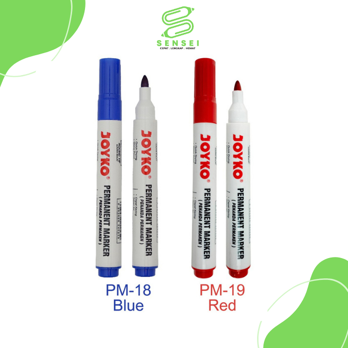 

1 Pcs Spidol Joyko Permanent Marker Spidol Permanen Round Tip