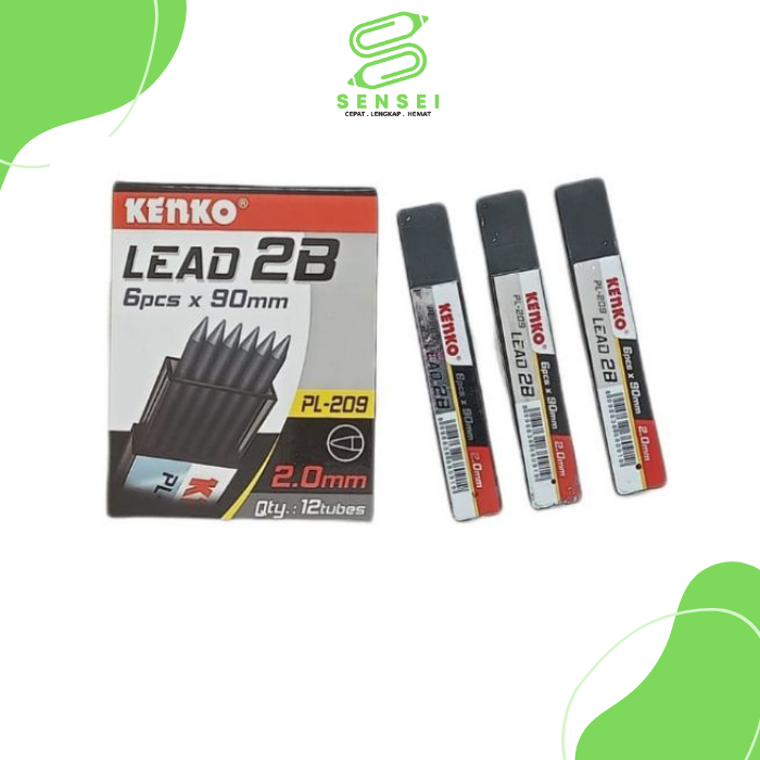 

Isi Pensil Mekanik 2B / Lead Pencil Mechanic 2B KENKO PL-209 2.0 MM
