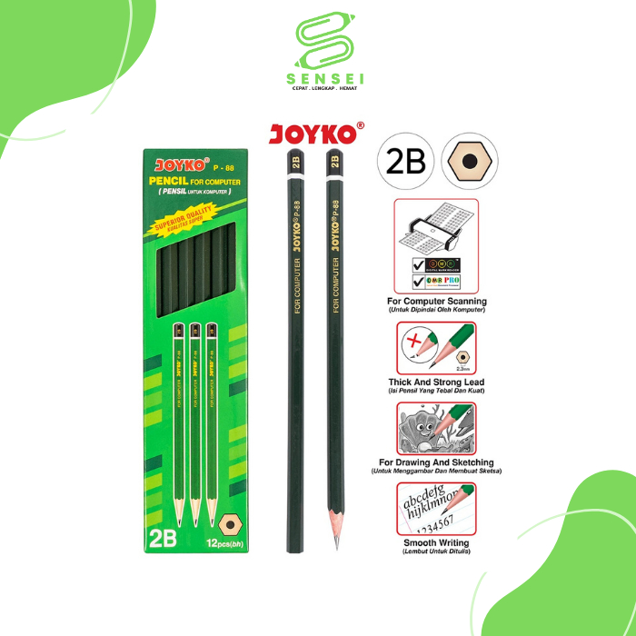 

1 Pack Pencil Pensil Murah Joyko P-88 2B (12 PCS) P88