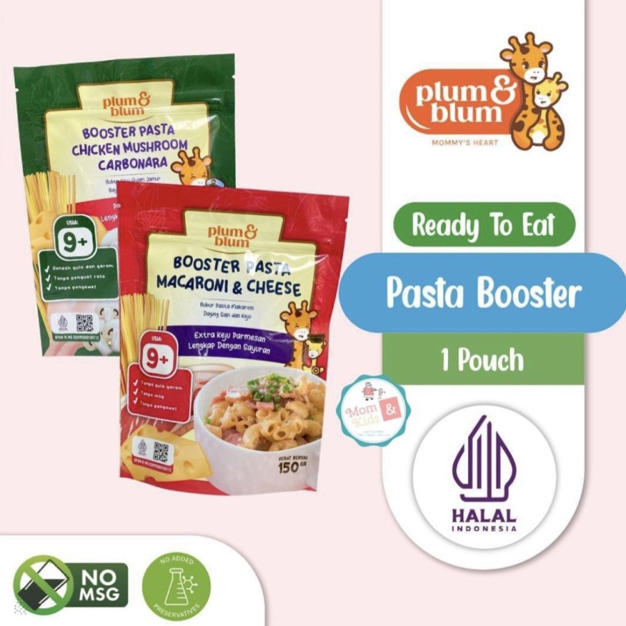 

Plum & Blum Booster Pasta 150gr | BB Booster MPASI Bayi - Mac n Cheese
