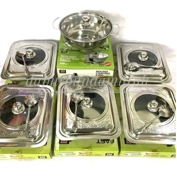 Set prasmanan stainless 1/5 setengah kaca