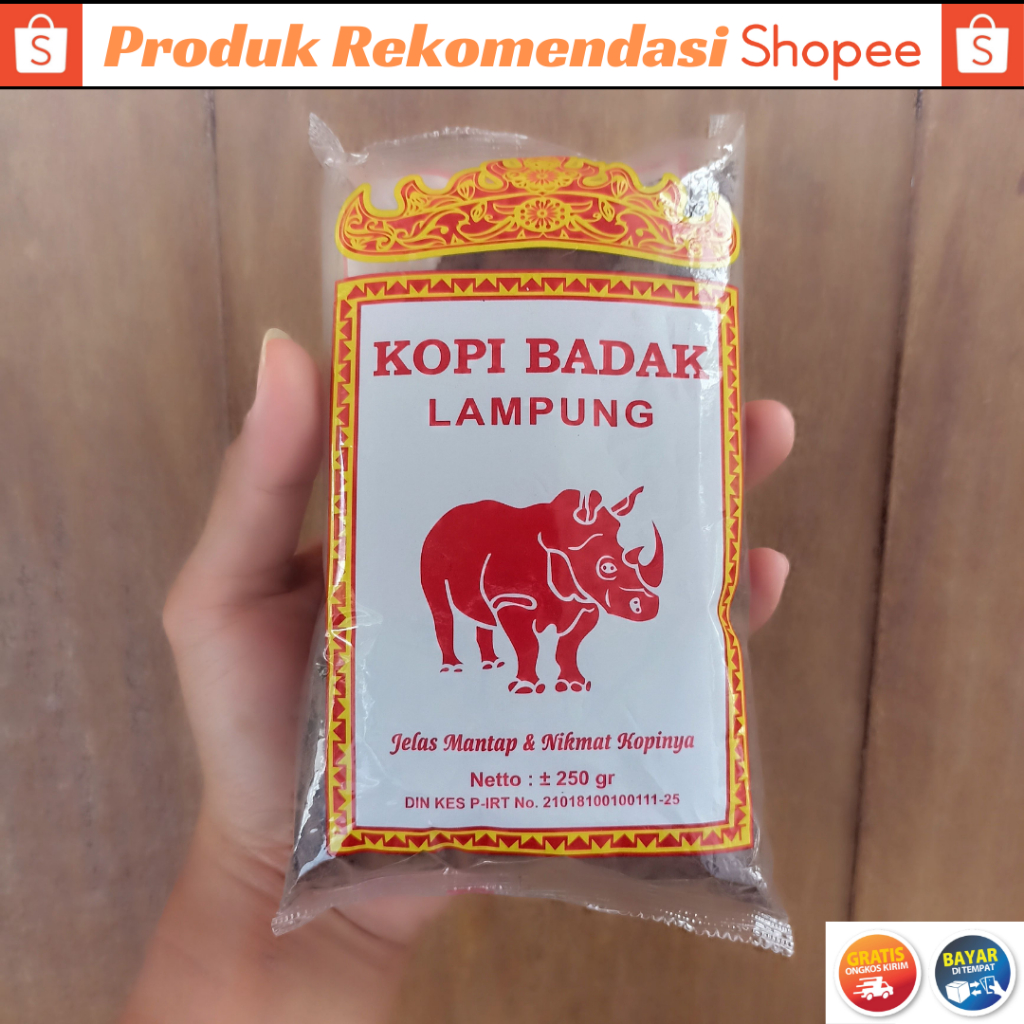 

Kopi Badak Pringsewu Lampung Asli Kopi Bubuk Robusta Original Isi 200 gram Murah Promo Bebas Ongkir