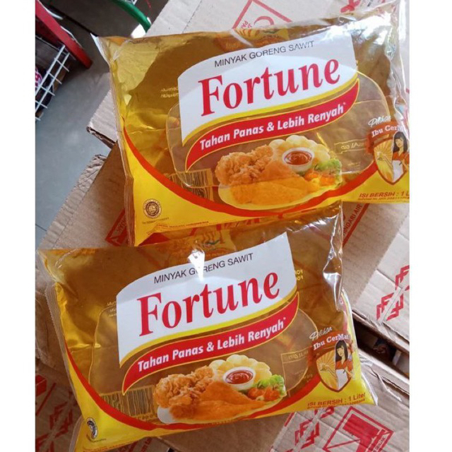 Minyak Goreng Fortune Bantal 1 liter (Packing Dus)