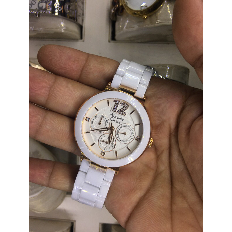 jam tangan wanita Alexandre Christie 2359 AC2359 AC2359BF Cerramic