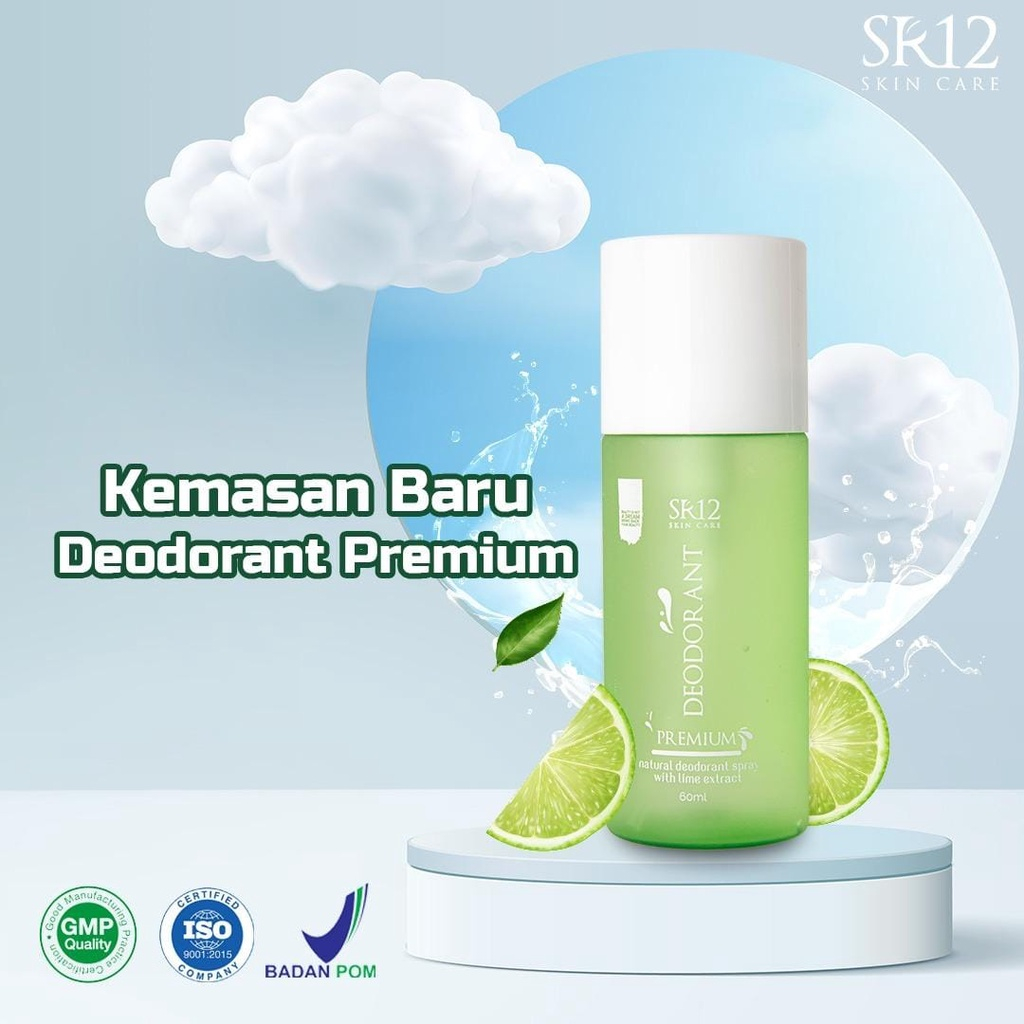 ( KEMASAN BARU ) DEODORANT SPRAY PREMIUM SR12 PENGHILANG BAU BADAN BAU DEO TAWAS KETIAK TANPA NODA