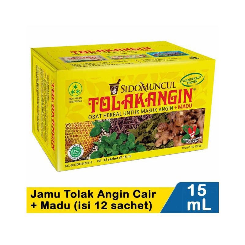 

Tolak Angin 15ml 1box isi 12pcs
