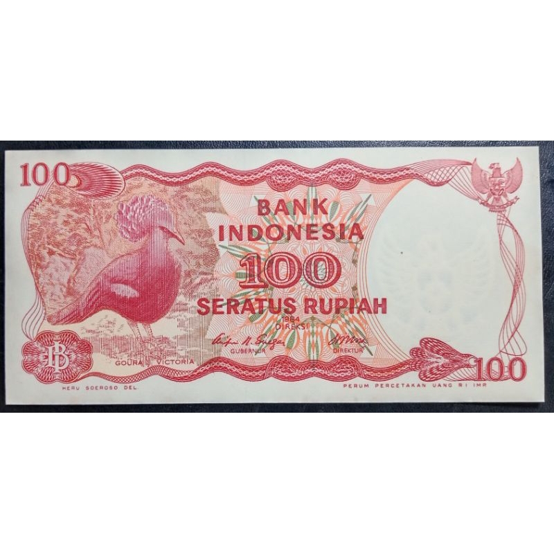 UANGKUNO 100 RUPIAH GOURA THN 1984