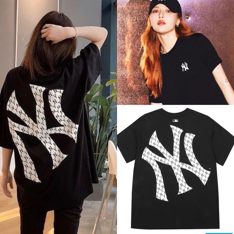 Kaos Katun premium MLB Yankees Monogram Tshirt Wanita