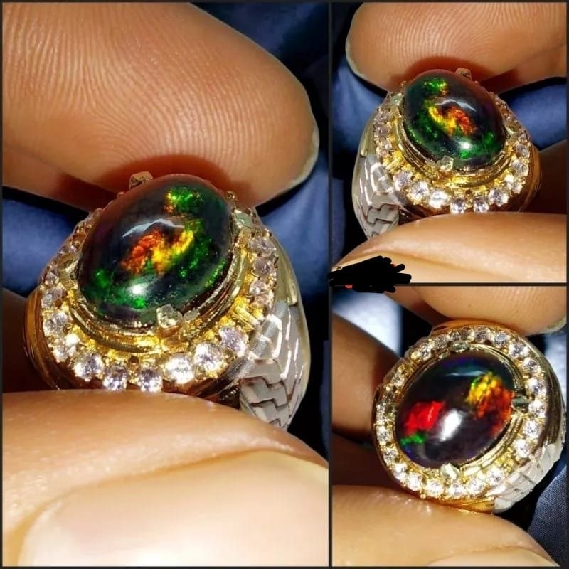 BATU CINCIN BLACK OVAl NATURAL AFRICA