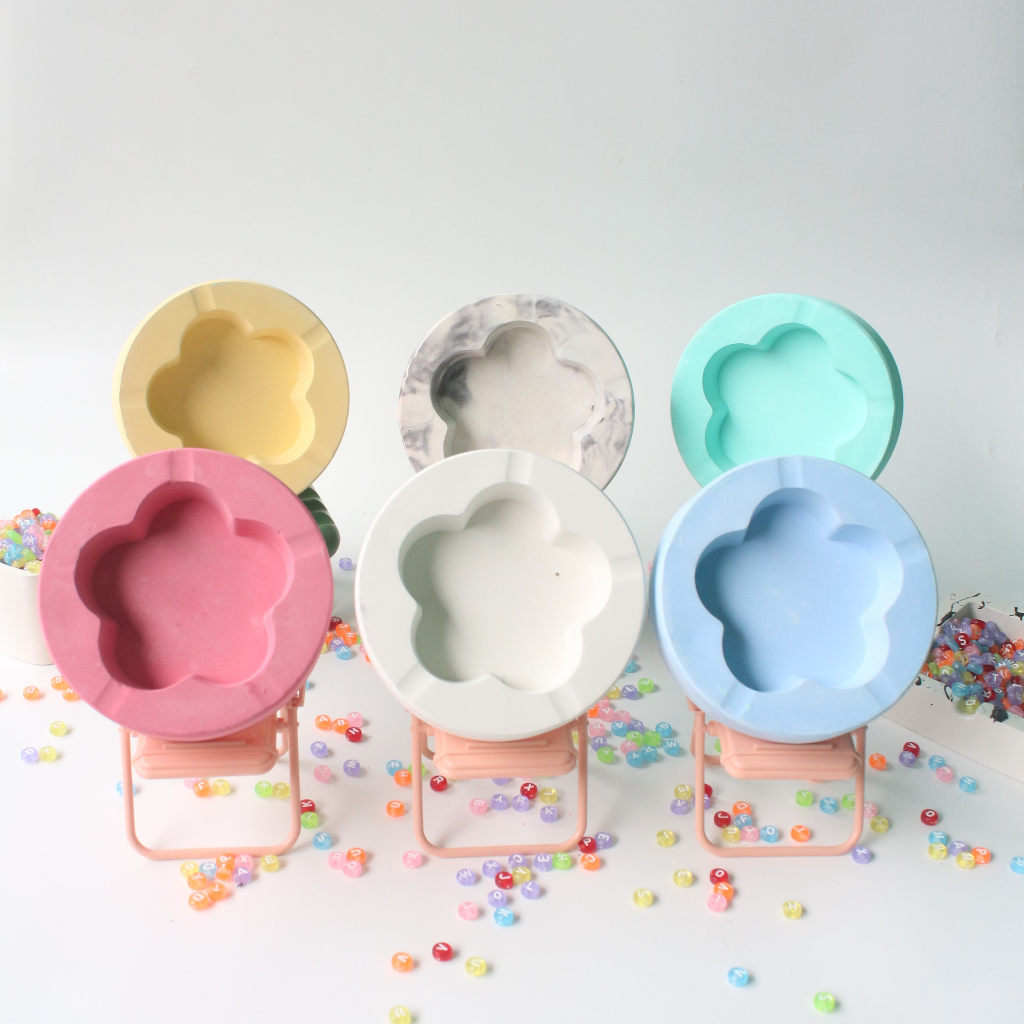 (BISA COD) Bintang Asbak Concrete Asbak Aesthetic Kado Cowo/Cowok Costum Gambar Abstrak Ashtray Abak