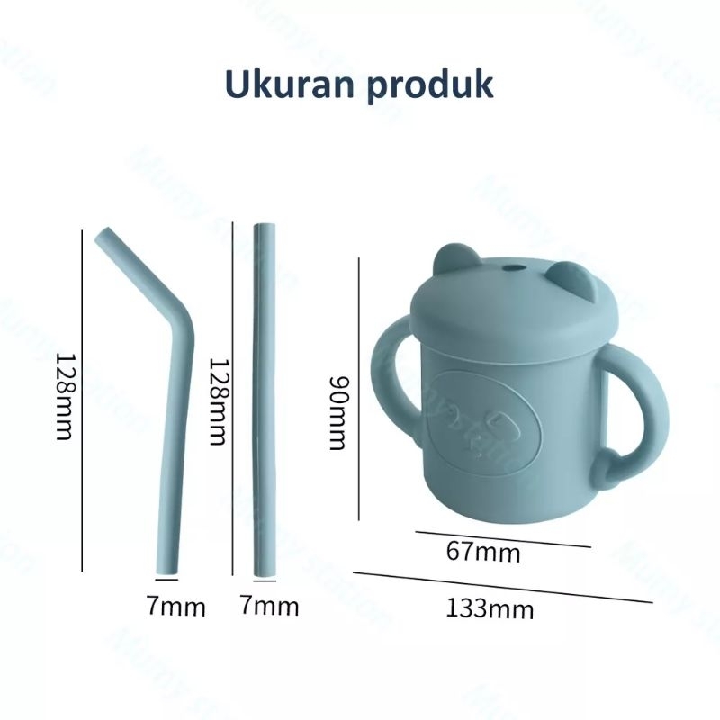 Gelas Baby Silicone BPA free Training Cup Bayi Anti Tumpah