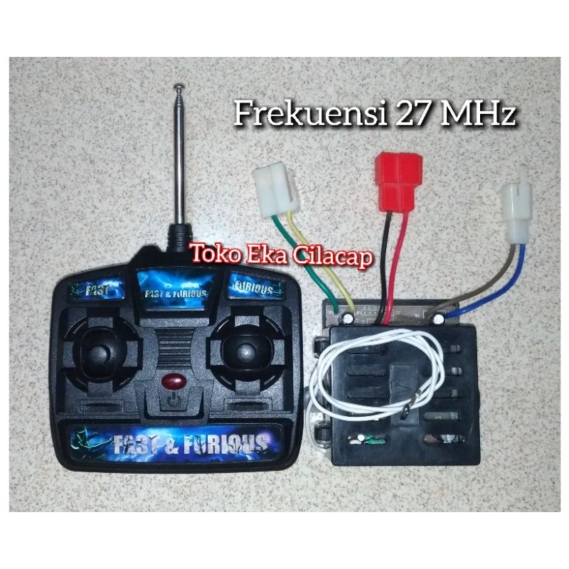 Remot penerima 27mhz 6volt 12volt mobilan aki anak receiver 27 pcb mesin accu