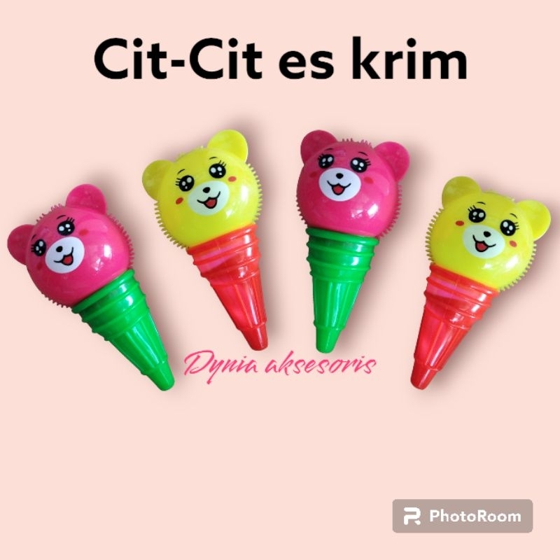 Mainan anak CIT CIT ES KRIM BOLA NYALA LED murah bermain bayi cit termurah
