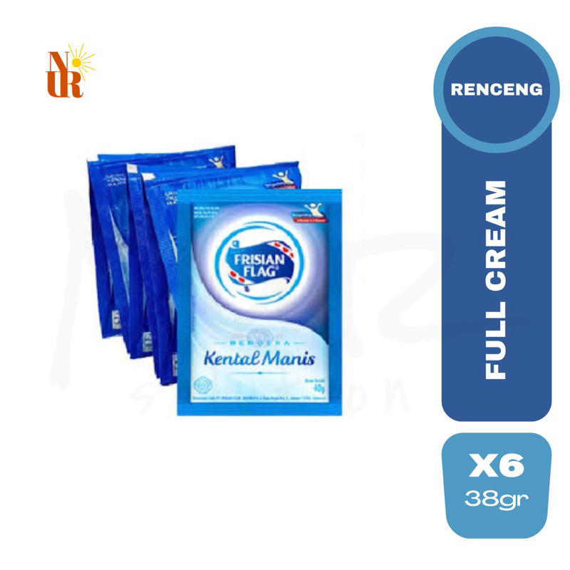 

Frisian Flag Bendera Krimer Kental Manis Full Cream 6x38gr (Renceng) / Susu Kental Manis (SKM)