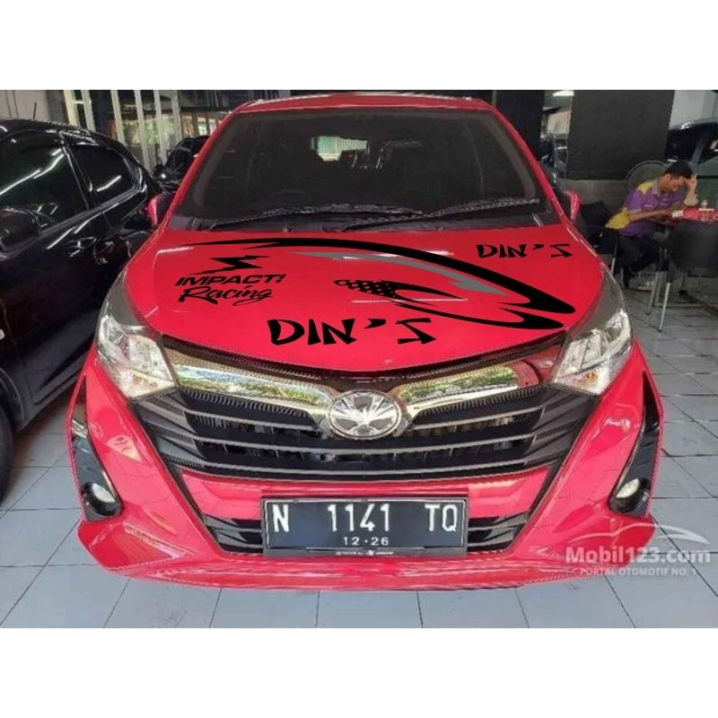 0617 cutting sticker kap depan calya sigra semua mobil bisa