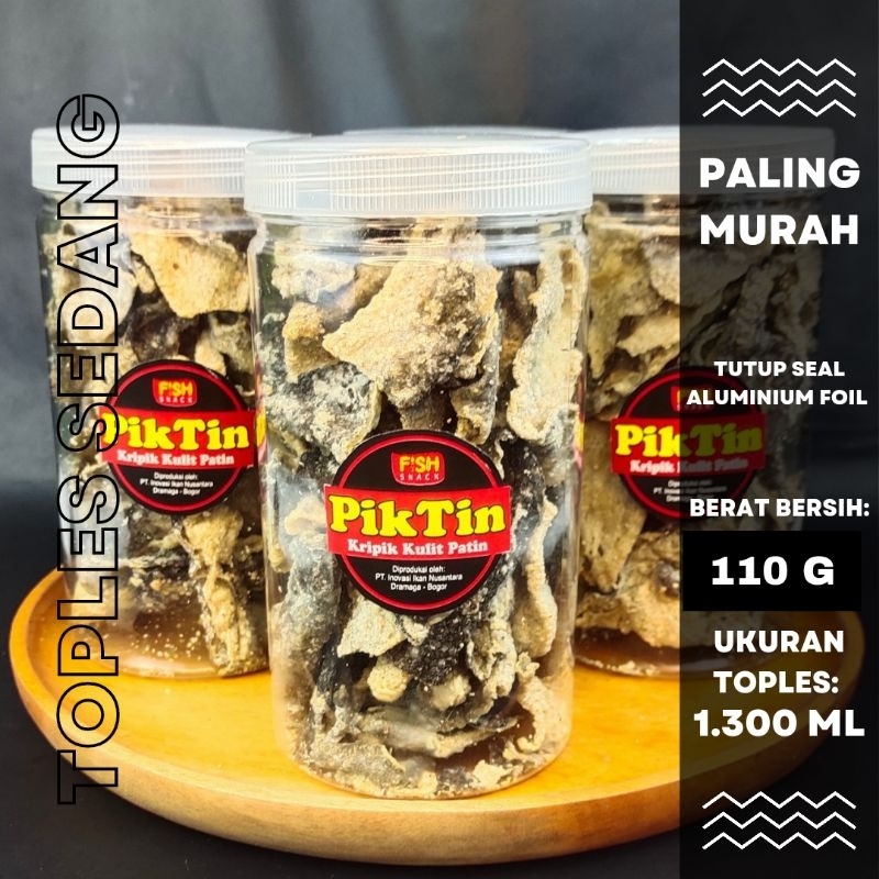 

ADY78 Keripik kulit ikan patin Fish Skin kemasan toples ekonomis