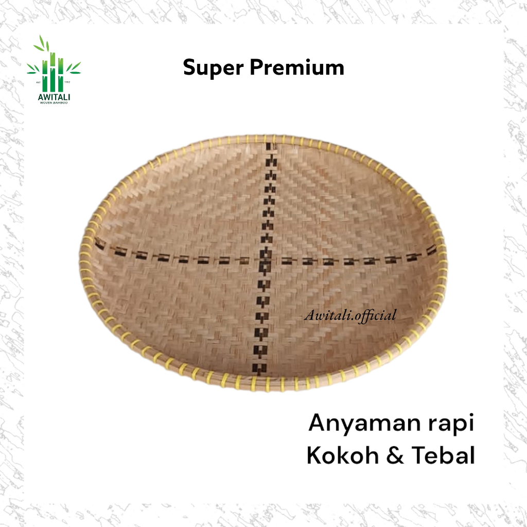 Tampah Bambu 60cm Super Premium Nyiru Nampan Besar
