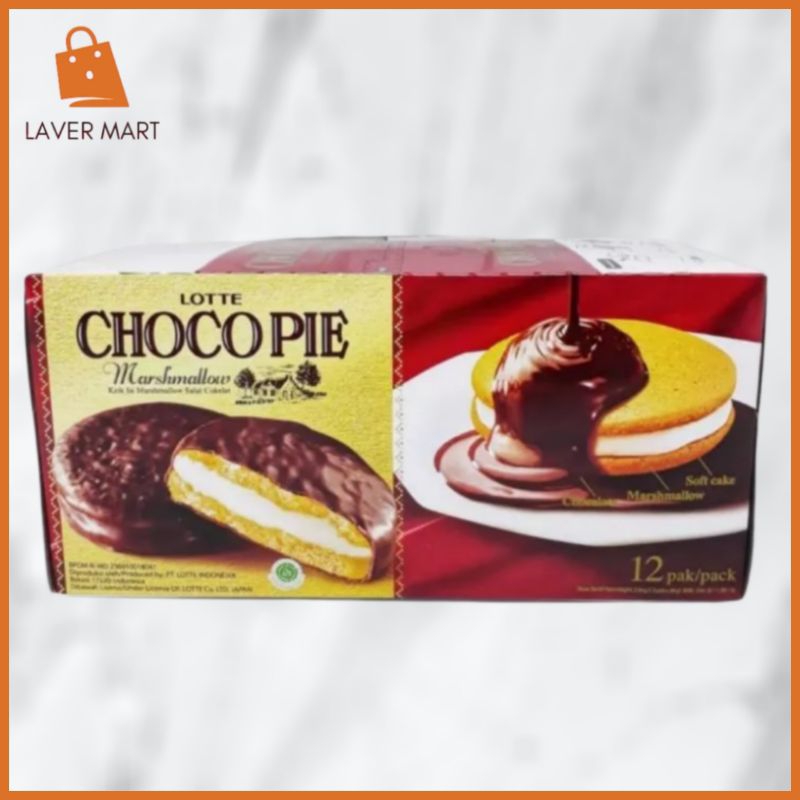 

chocopie coklat isi 12 pax