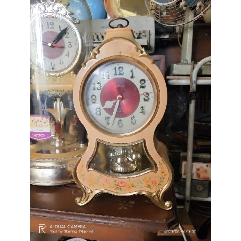 jam meja jadul rhythm Japan cantik unik