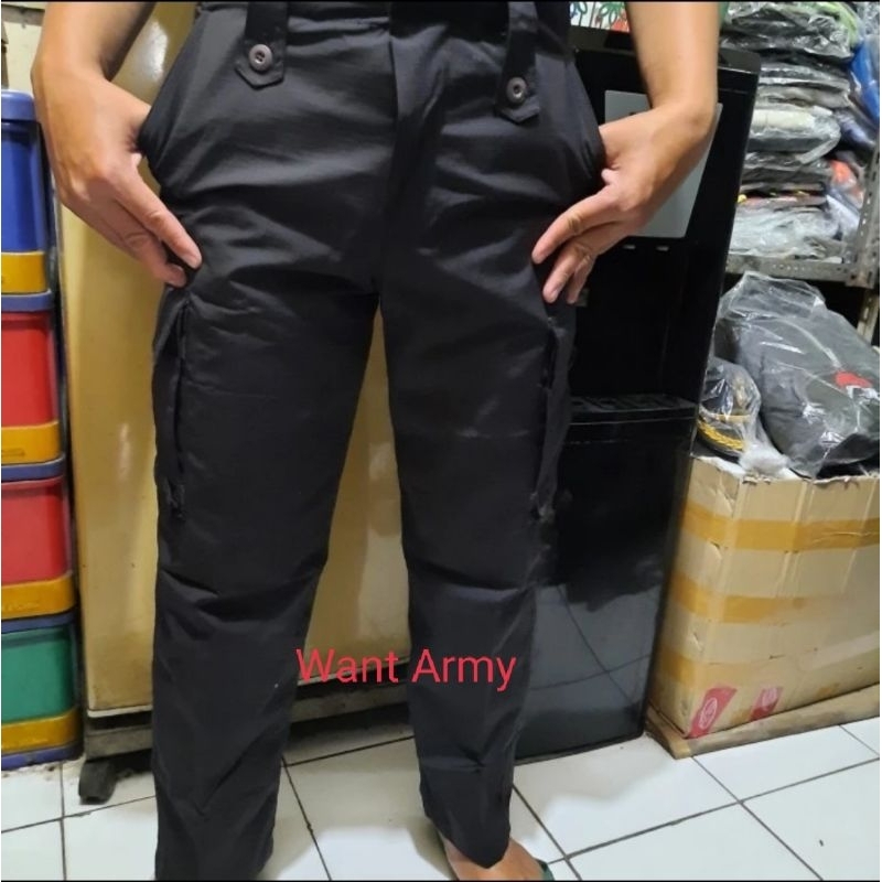 Celana pdl polisi coklat tua/Celana cargo coklat/Celana pdl panjang