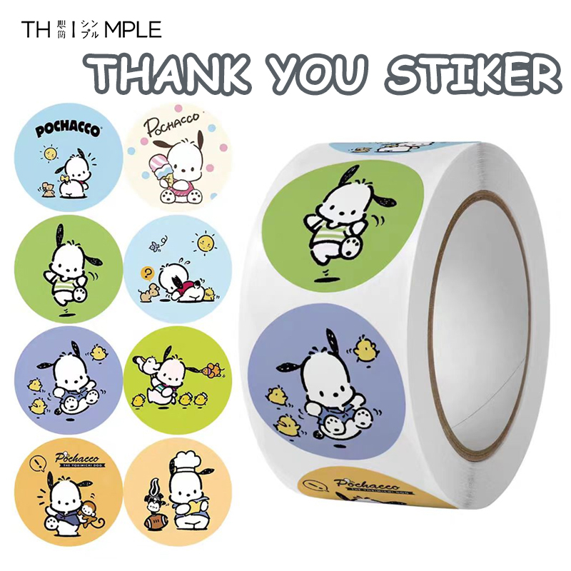 

500 PCS (1 ROLL) Stiker Label Thank You Stiker/sticker-THIMPLE