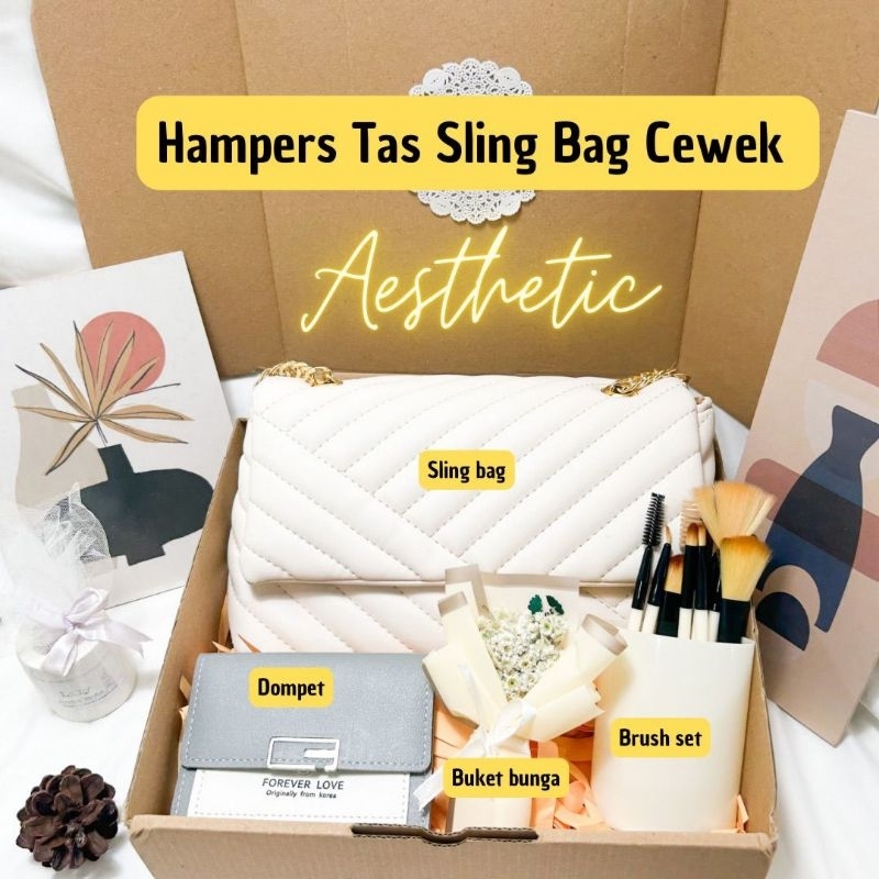 HAMPERS KADO ULANG TAHUN CEWEK TAS SET KADO ULTAH / GIFT BOX CEWEK KADO ULANG TAHUN GRADUATION CEWEK