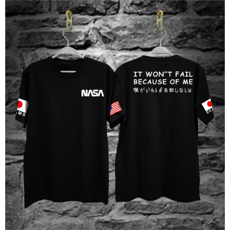 Baku Pria Lengan Pendek Distro / Kaos Distro Pria /Baju Pria / Baju Kaos Nasa / Kaos Nasa Bendera