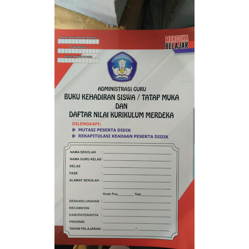 

Buku Daftar Nilai dan Tatap Muka - Kurikulum Merdeka