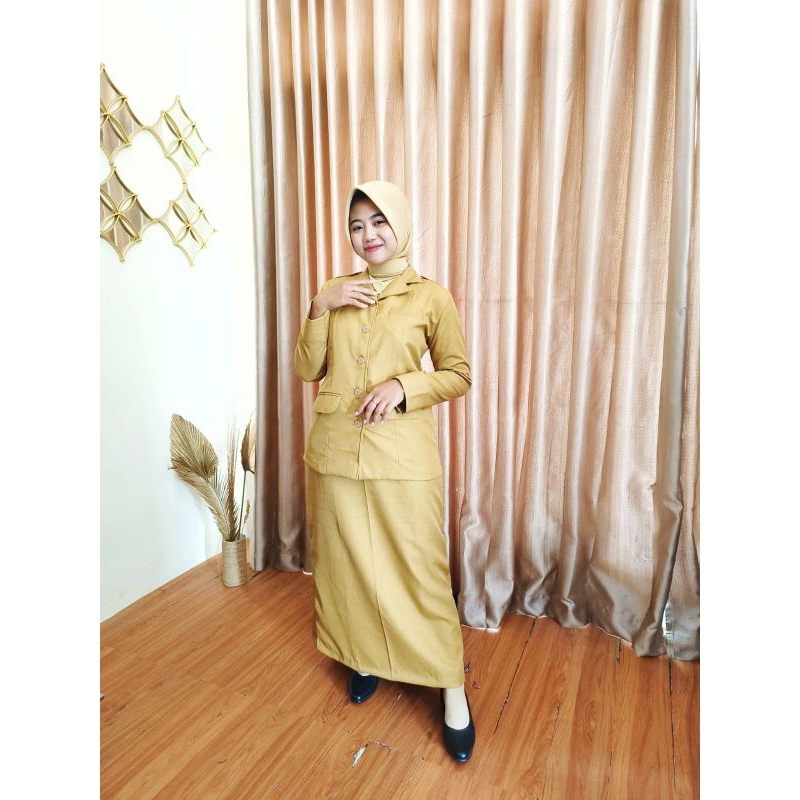 Jilbab Guru / PNS / Khaki Premium Spandek Sutra