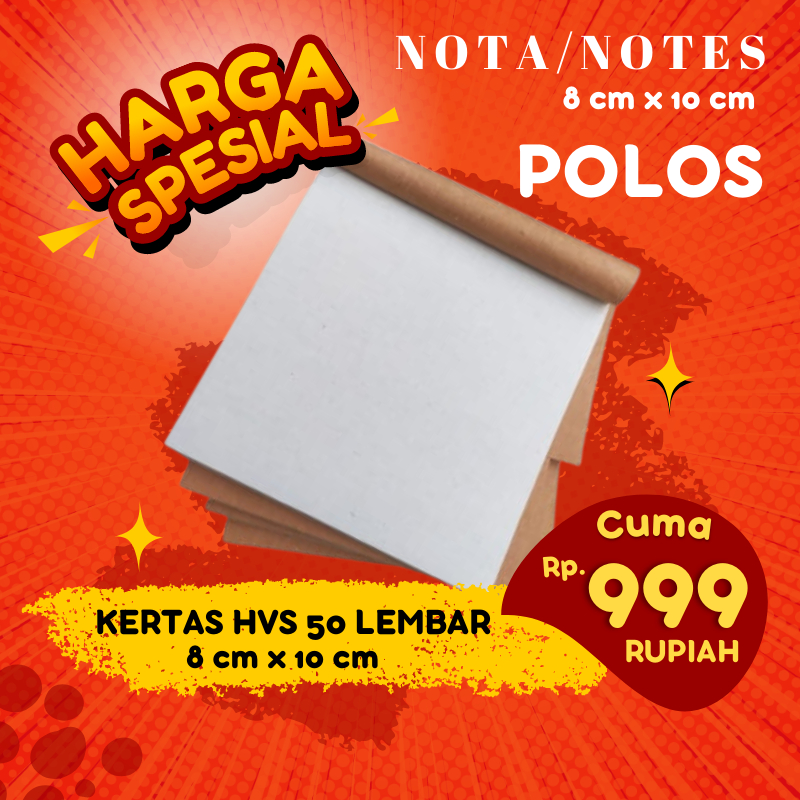 Blocknote Notes Mini Memo Nota Polos 8 x 10 cm HVS / Buram Kraft Aestetic Notebook Notepad Saku