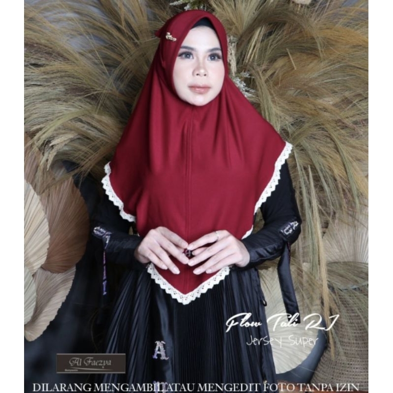 832 JILBAB AL FAEZYA SOFTPED FLOW TALI RENDA JERSEY SUPER/HIJAB AF ALFAEZYA ORI BY BUNYAMIN