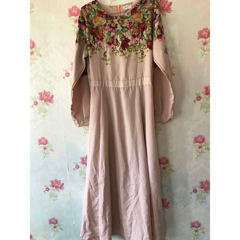 preloved gamis dusty pink