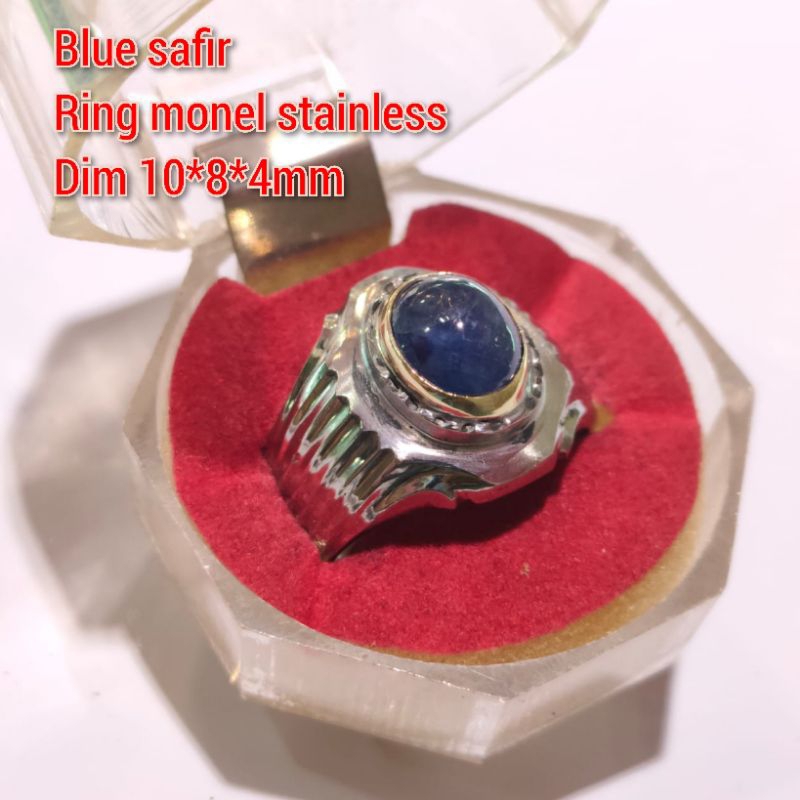 CINCIN BATU BLUE SAFIR KECIL RING MONEL