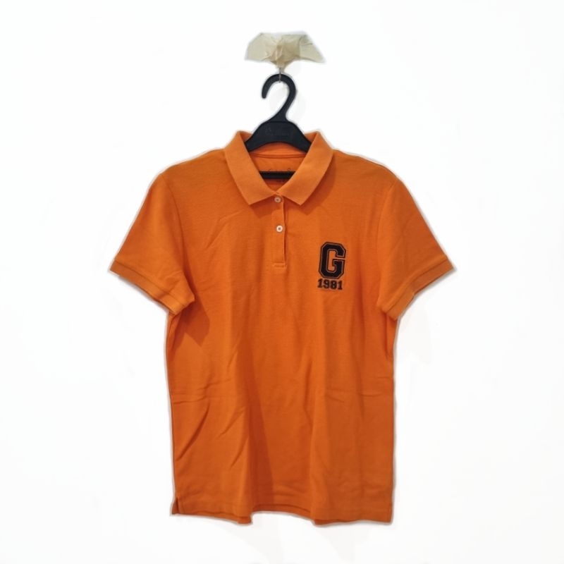 ORI Giordano Orange T - Shirt - Atasan Kaos Kerah / Polo Polos Pria / Laki / Cowok / Cowo Oranye / O