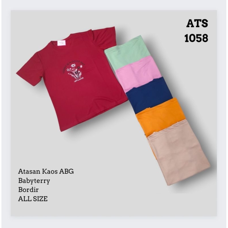 Kaos babyterry import motif bordir