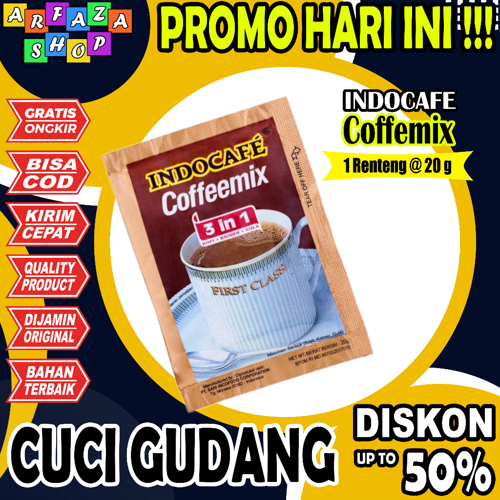 

INDOCAFE Coffemix 10 x 20g Indocafe Coffemix 1 Renteng (10 Sachet)