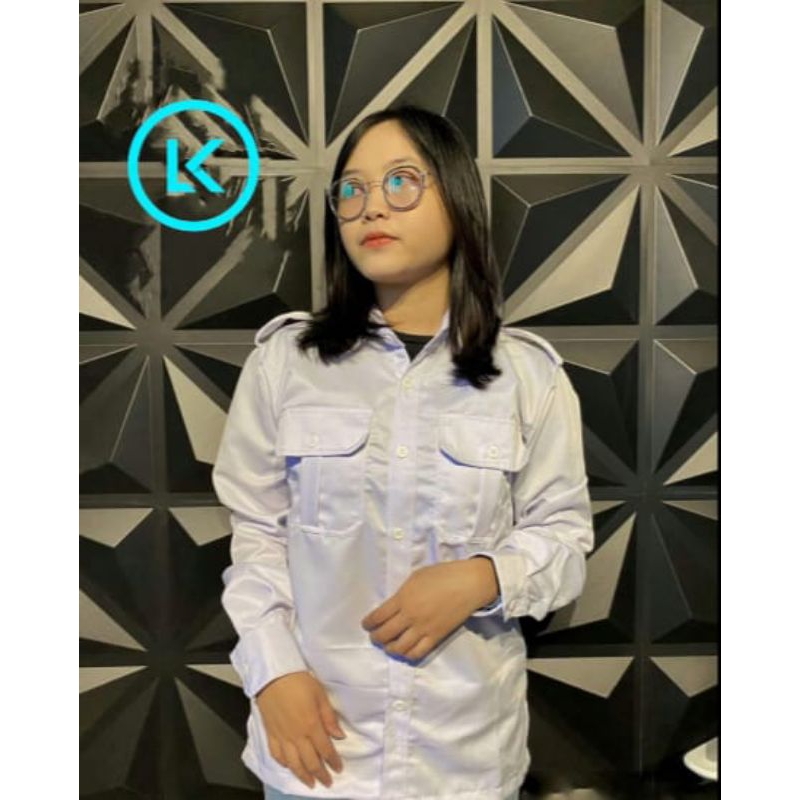 kemeja pdl putih wanita atasan kemeja kerja dinas putih