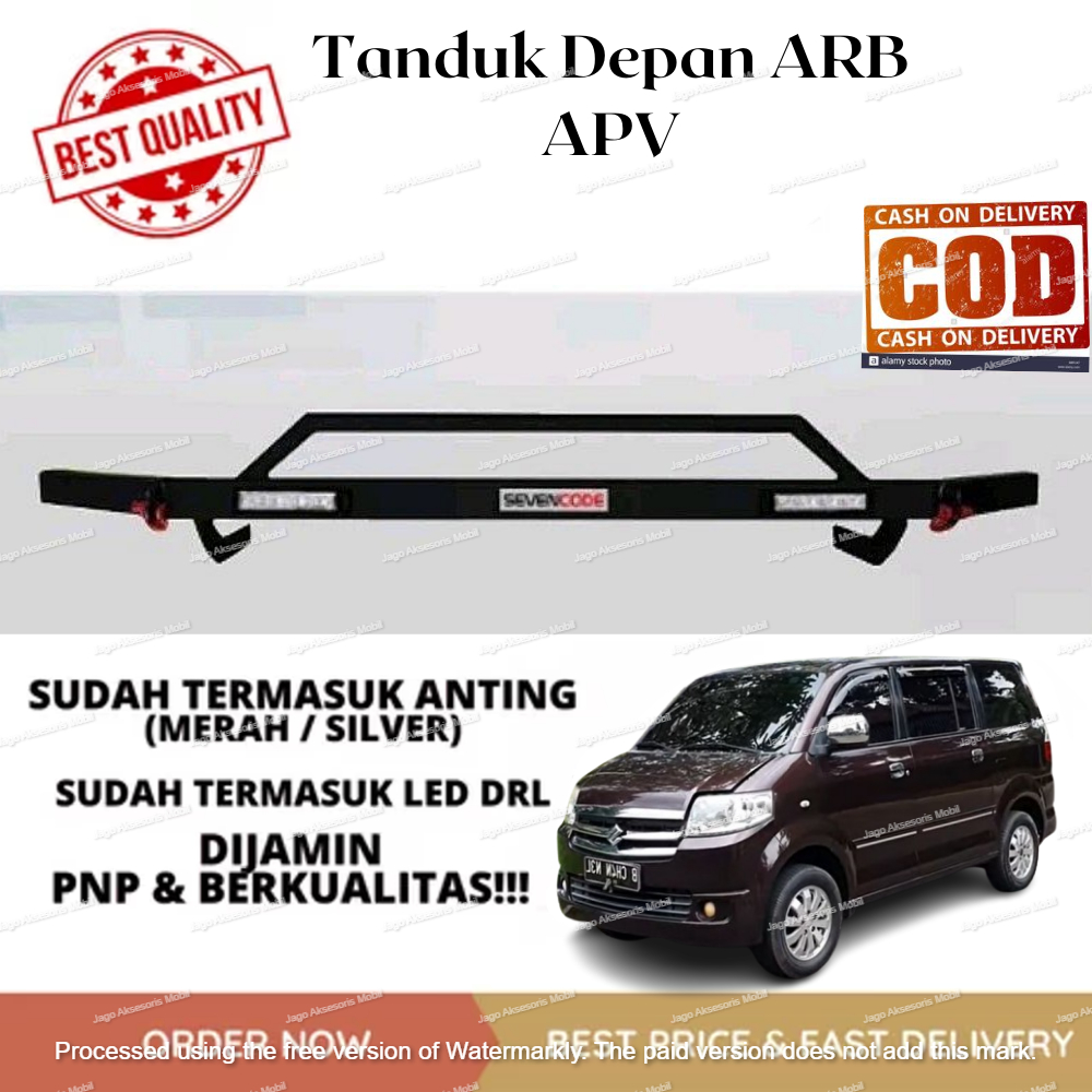 TANDUK TOWING DEPAN BELAKANG BESI BAR PELINDUNG BEMPER MOBIL APV